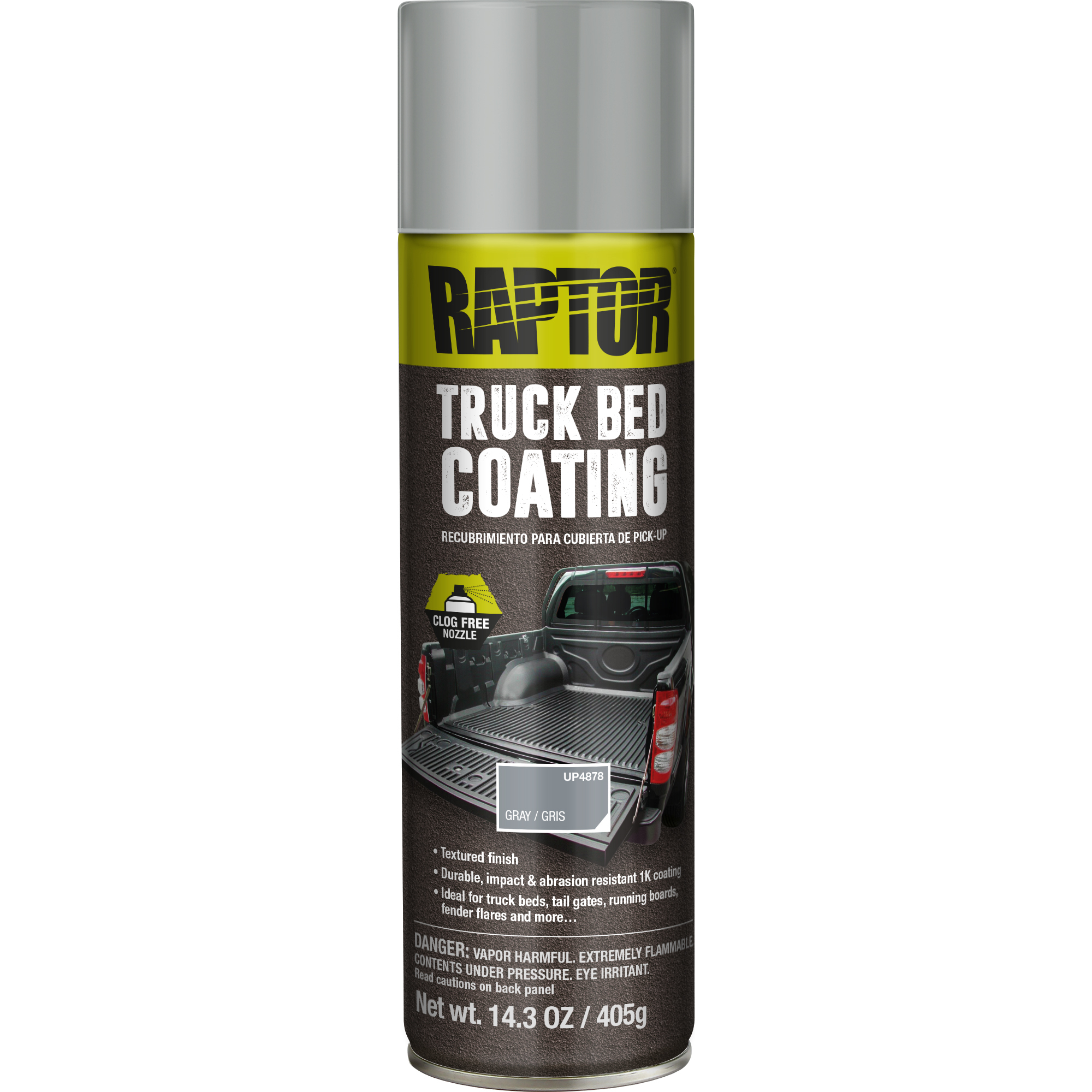 Raptor Truck Bed Coating, Gray, Model# UP4878
